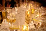 Beach Club wedding reception menu.