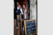 Wedding party at Big Sur Bakery.