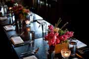 Big Sur Bakery table setting for wedding reception.