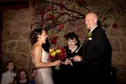 An indoor wedding ceremony at Brazilian Room.