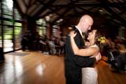 Newlyweds dance during their Brazilian Room wedding reception.