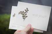 A wedding invitation detail.