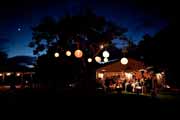 Holman Ranch barn after dark in Carmel Valley.