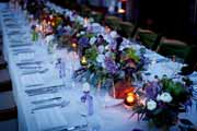 A wedding reception table at Ventana Inn in Big Sur.