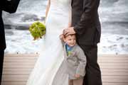 Ring boy during wedding ceremony.