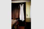 A homemade wedding gown.