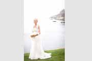 A bridal portrait on the 18th Lawn at the Lodge at Pebble Beach.