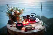A wedding tea ceremony at Post Ranch Inn.