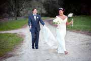 Newlyweds at Santa Lucia Preserve wedding in Carmel Valley.