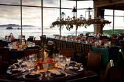 Pebble Beach Resort's Beach Club dining room wedding decor.