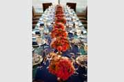 Beach Club dining table set for wedding reception.