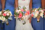 Detail of Pebble Beach Resorts bridal bouquets.
