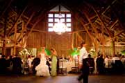 Bride during Santa Lucia Preserve barn wedding reception. 