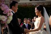 Wedding ceremony on 18th Lawn at the Lodge at Pebble Beach.