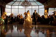 Newlyweds dance at their Beach Club wedding reception in Pebble Beach.