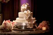 Wedding cake made by Pebble Beach Resorts.